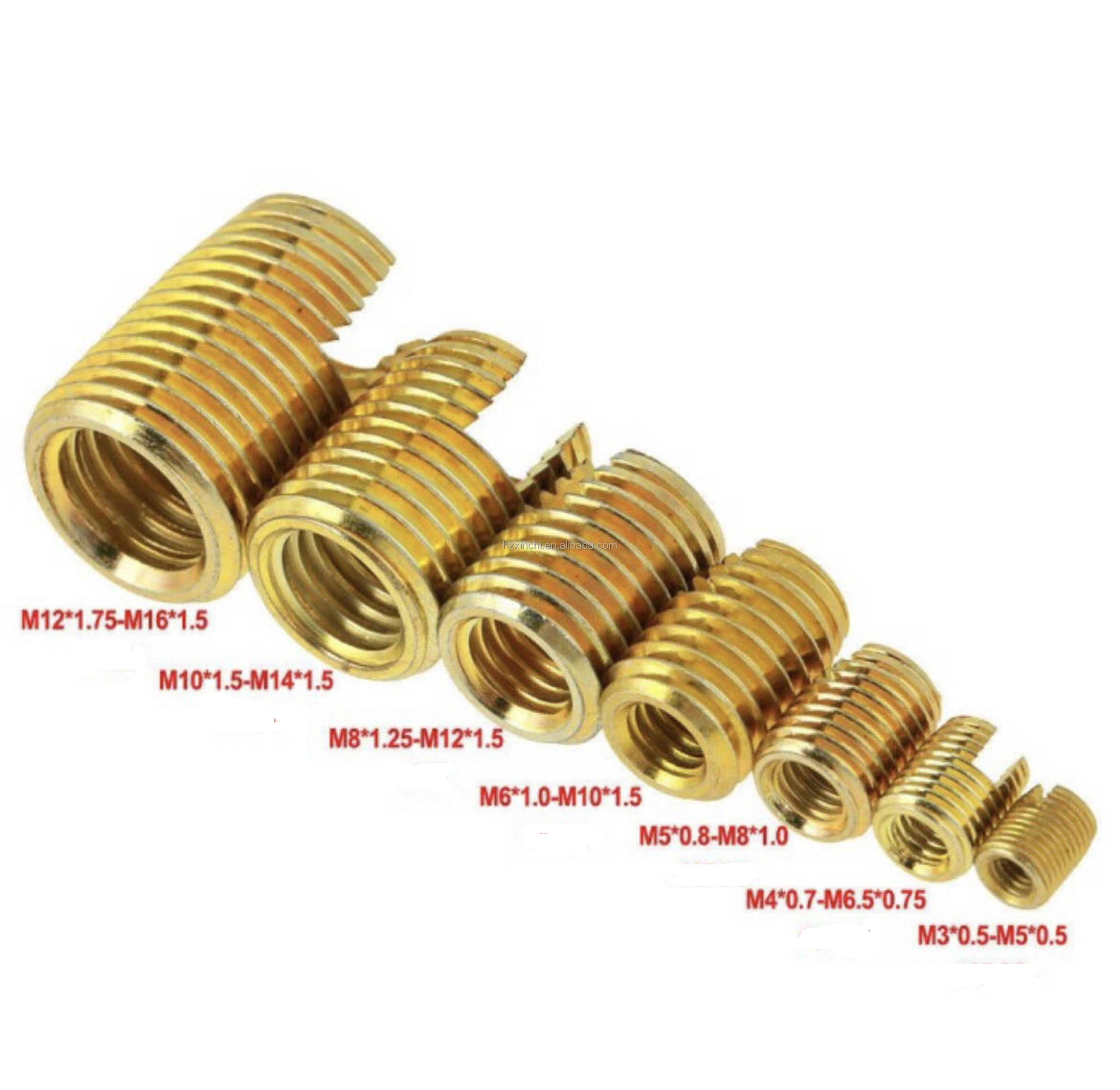 Uxcell латунный Тип 302 саморезьбовые вставки гайки с резьбой UNC 8-32 4-40 1/4-20 5/16-18