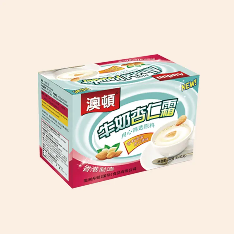 High quality customized boxed almond milk powder 240 g almond milk flour for office worker