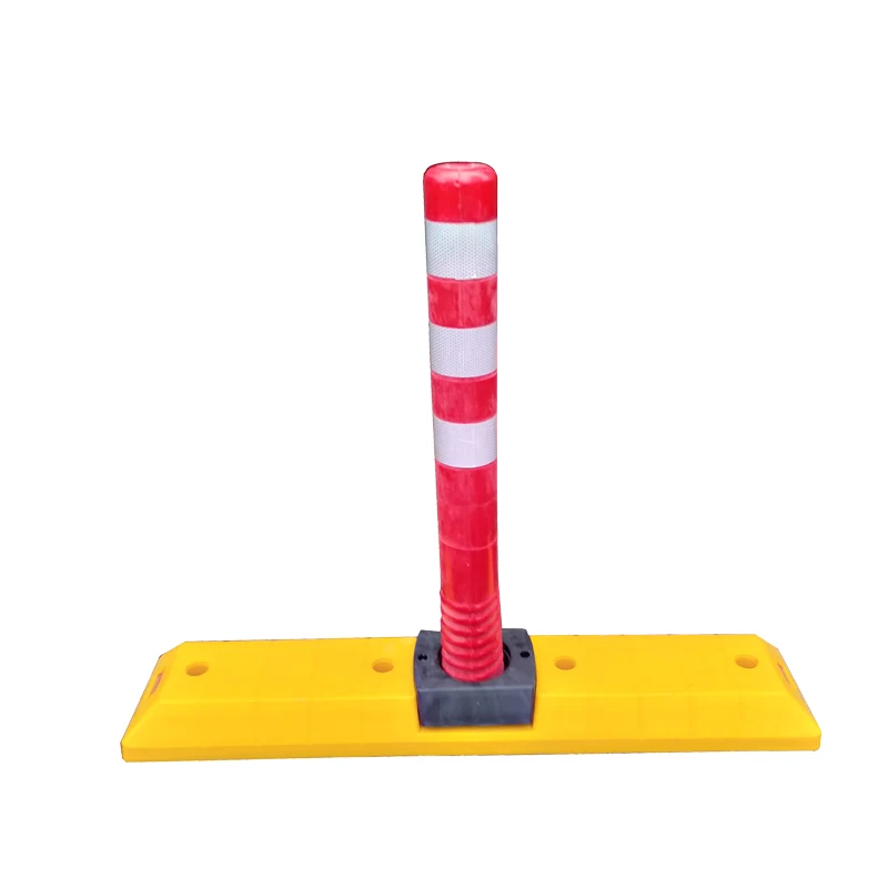 Height 770mm road safety crowd control bollard orange color traffic pillar