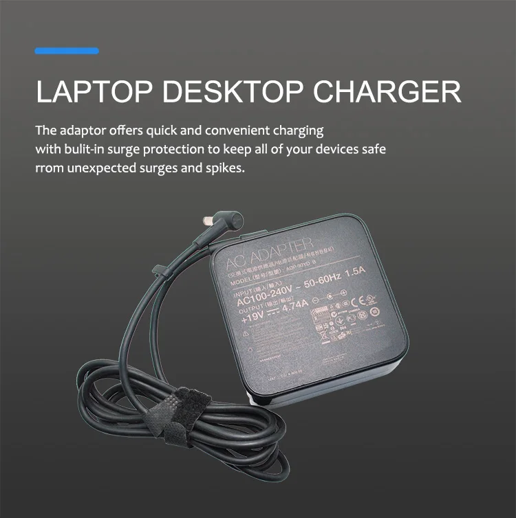 New Square Power Supply Laptop Charger for Asus 19V 4.74A 90W 5.5x2.5mm ADP-90YD B EXA1202YH