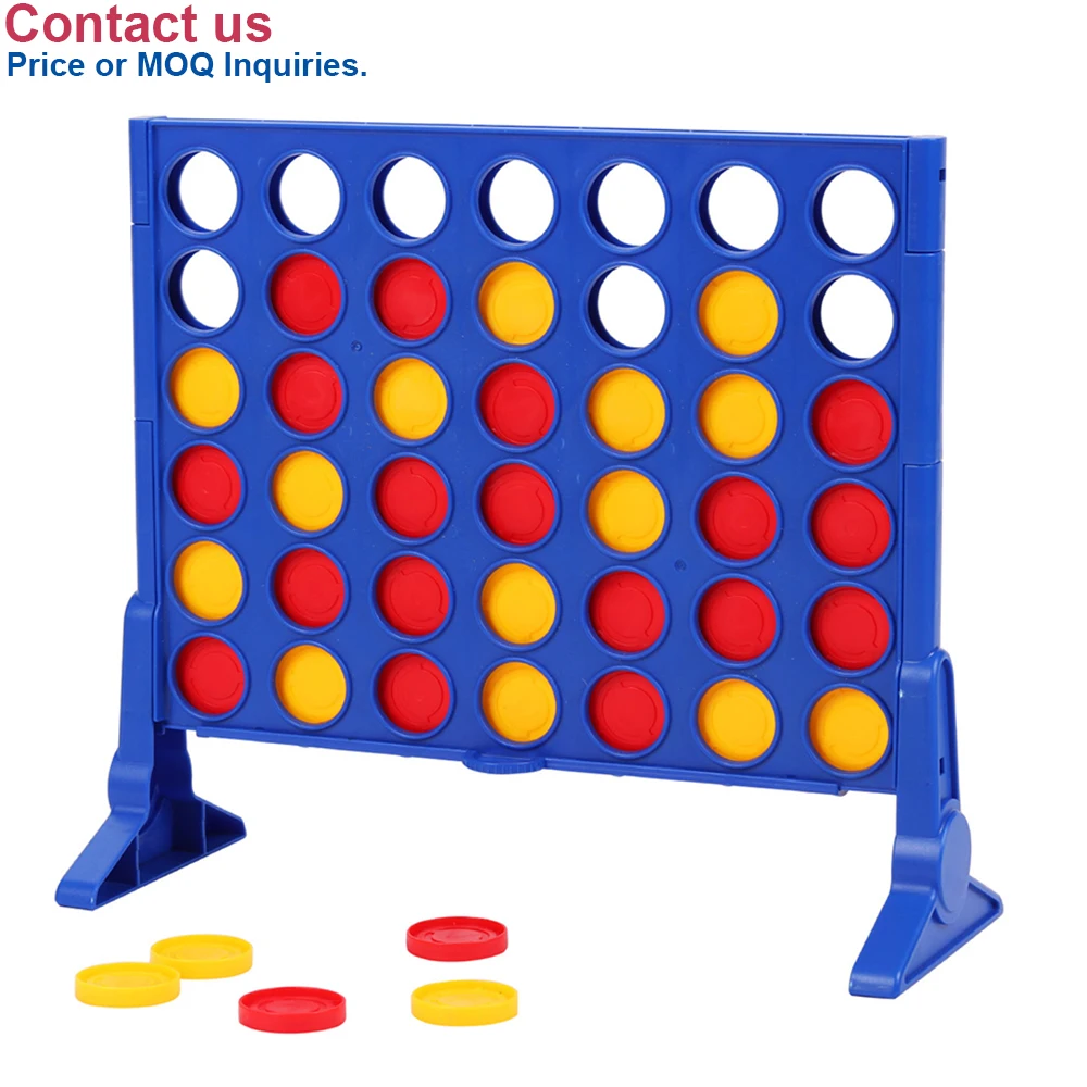 Unisex Montessori Educational Clear Plane Stereoscopic Connect Four in Row Board Game Classic Travel Line 4 for Families Kids