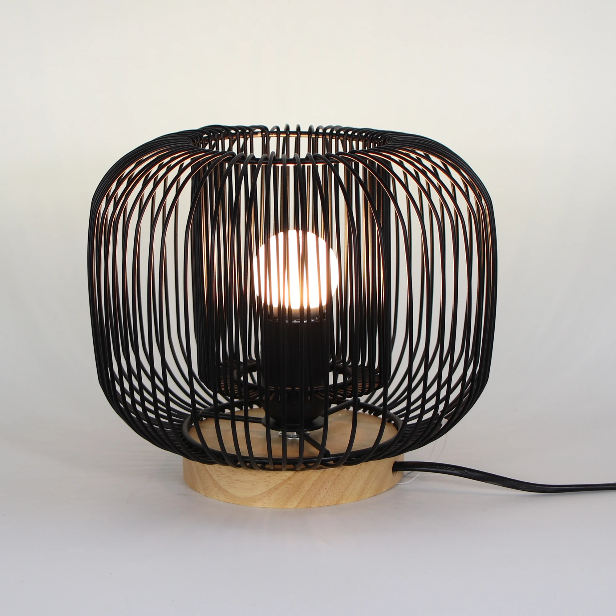 china custom black desk lighting decoration modernas lampara lamp shade modern iron table bedside metal wire lampshade frame