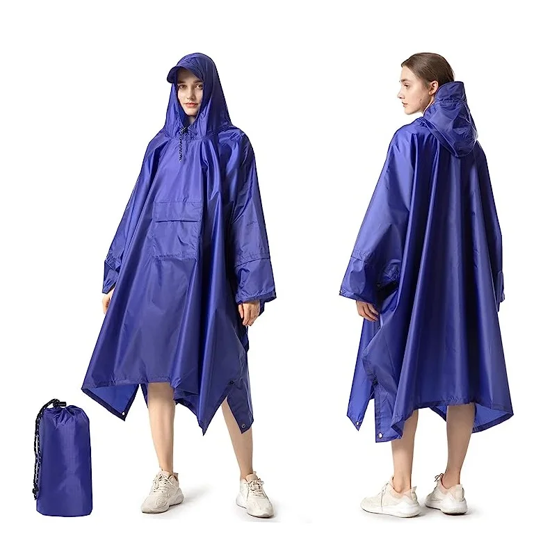 Rain Poncho Hooded Raincoat Hiking Mountaineering Travel Rain coat Unisex Raincoat Waterproof Poncho Camping Tent Camping Mat