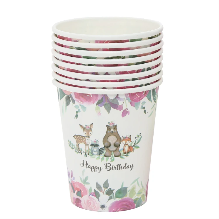 New Arrival Wild One Birthday Party Set Decoration Props Paper Tray Tissue Pink For Baby Birthday Party Decoration