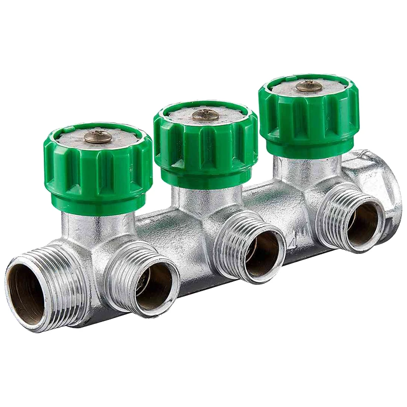 2 Ways Brass Water Manifold for Floor Heating Plumbing System