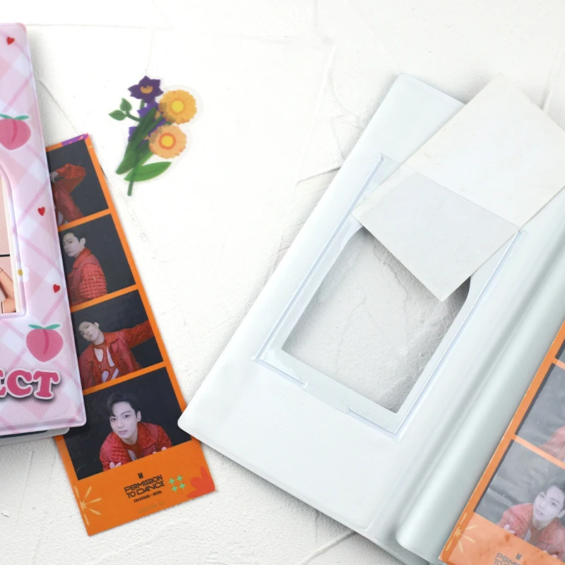 Фотоальбом 4 разреза 32 Слота 2*6 дюймов полый альбом коллекция книга мини kpop закладки для