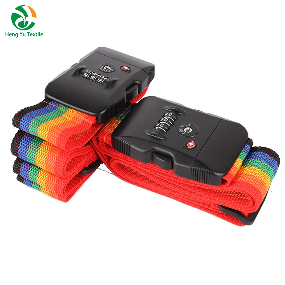 Factory wholesale in stock colorful 1'/1.5' Adjustable Luggage strap with strong webbing