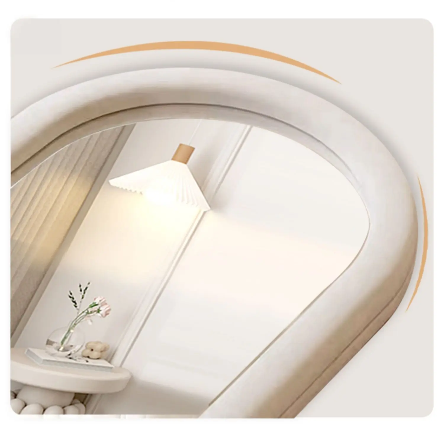 Wholesale Full-length mirror  home standing floor mirror living room  wavy dressing mirror