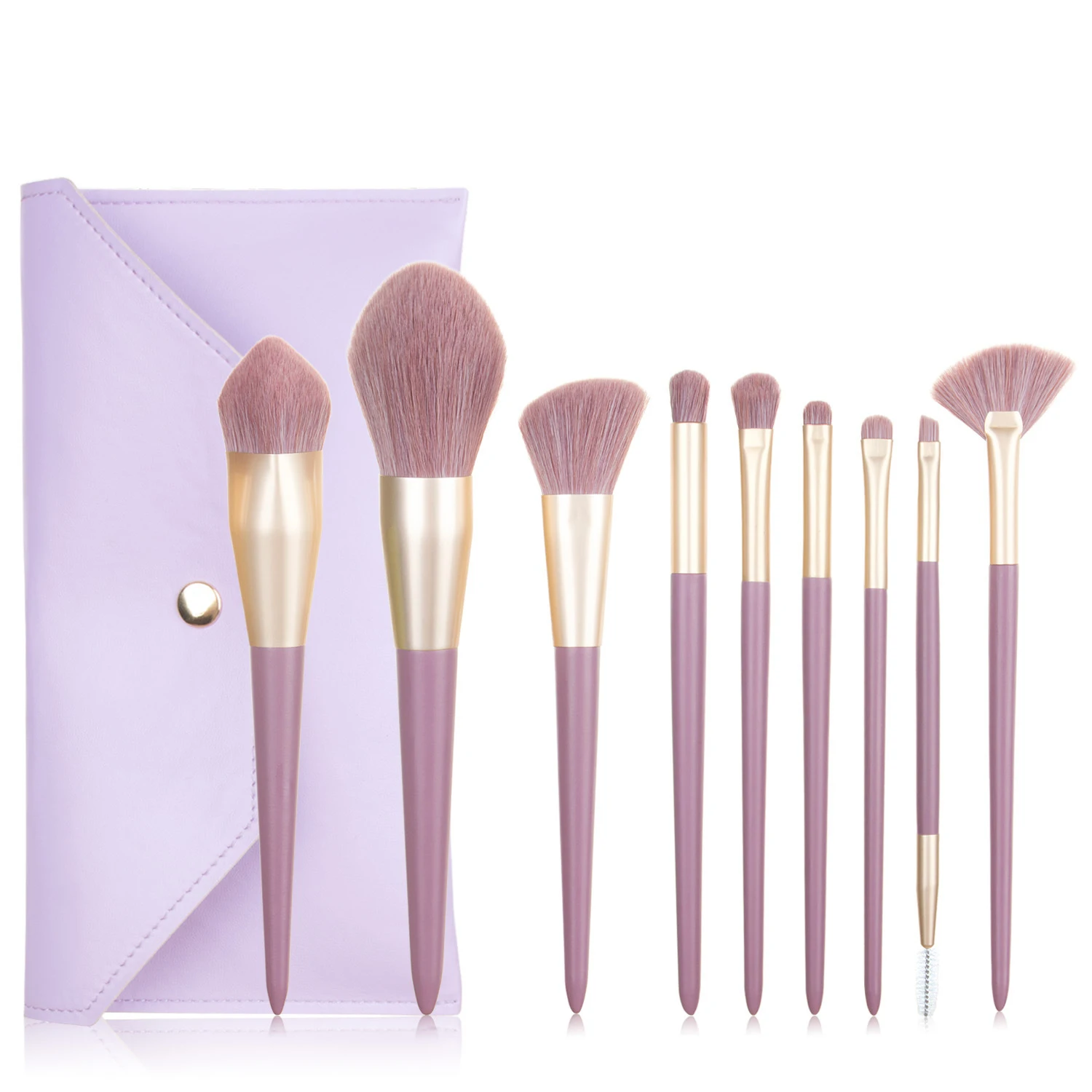High Quality Eye Brushes Set Fenty Kabuki Makeup 2021 Rose Gold Private Label