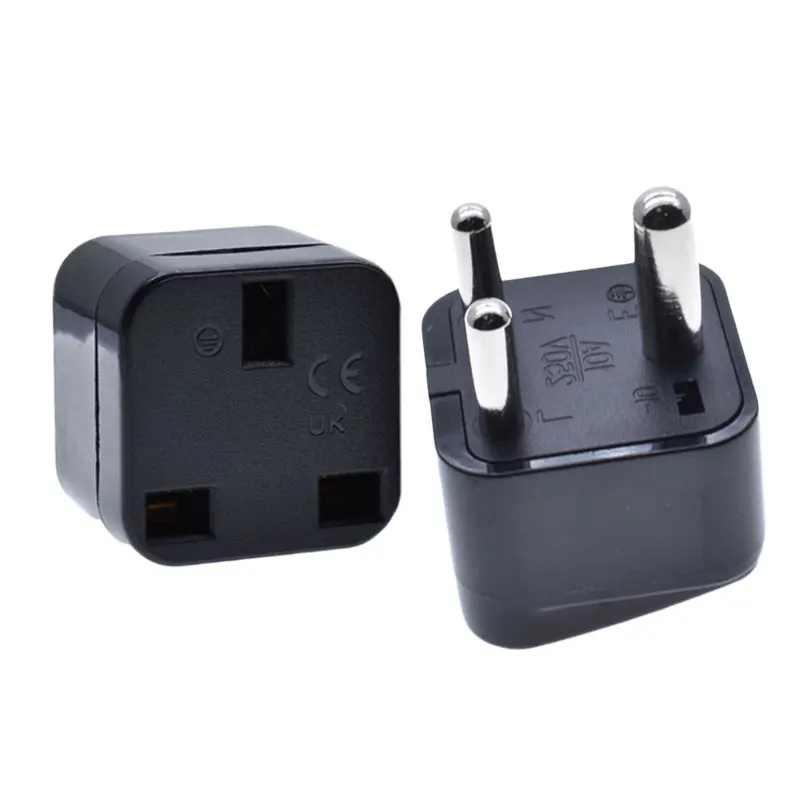South Africa Power Plug Travel Dubai Saudi Arabia India Pakistan Electric Socket Adapter Type D 10A250V Black Color England Plug