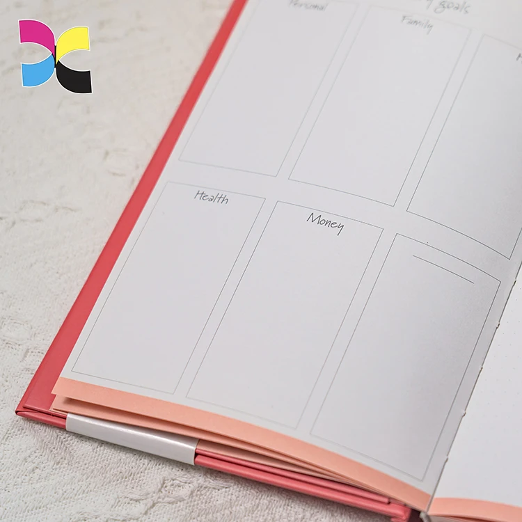 Recycled paper journal notebook custom logo diary notebook wedding planner