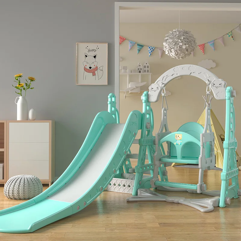 
Children Plastic Slide And Swing Toys Kids Slides Indoor Plastic For Baby Playground Equipment Set 