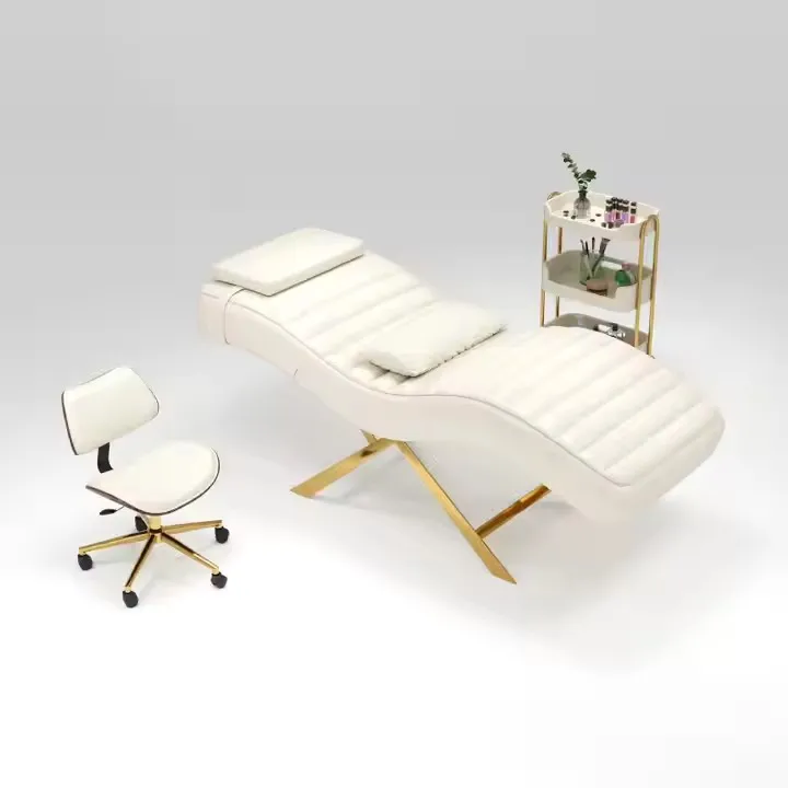 High-end beauty salon special eyelash nail facial care S-shaped massage table