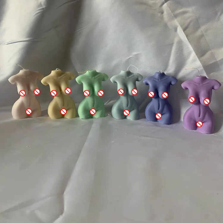 New Hot Selling Aromatic Luxury Creativity Handmade Colored Soy Wax Scented Curvy Sexy Home Decoration Scented Naked Body Candle