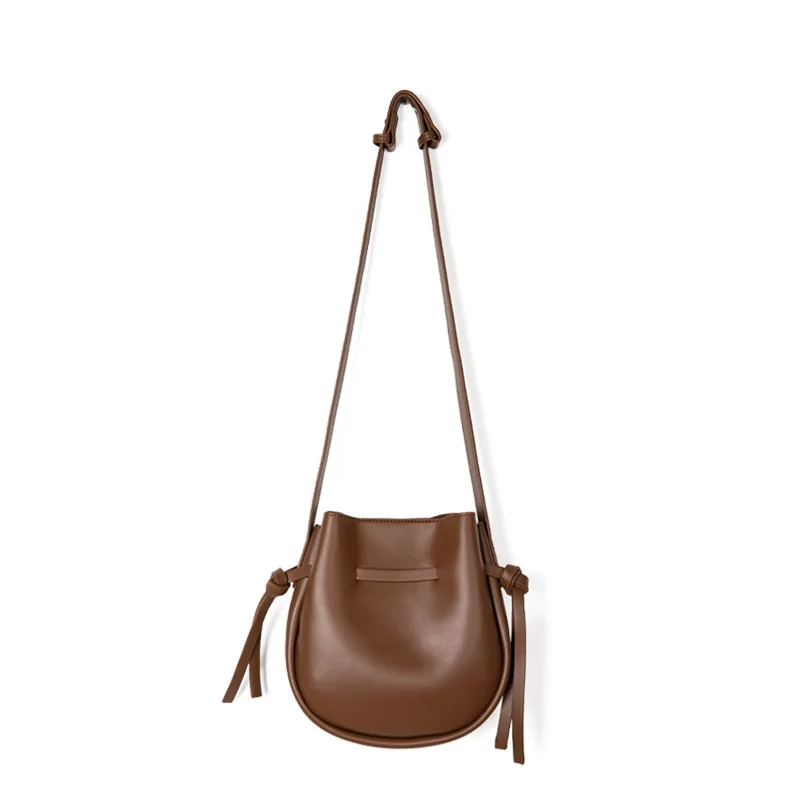 
High Quality cylinder Handbag Trendy Round bucket Crossbody Lady Women PU Leather Shoulder Hand Bags 