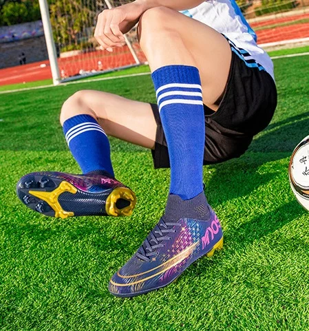 Factory direct sale football shoes long spikes FG broken spikes TF high-top breathable Sports Training Shoes For Soccer Shoes