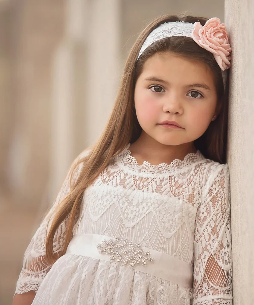 Flower Girl Dresses Summer Lovely Baby Princess Pageant Lace Tulle Little Girls Special Occasion Flower Girl Dresses