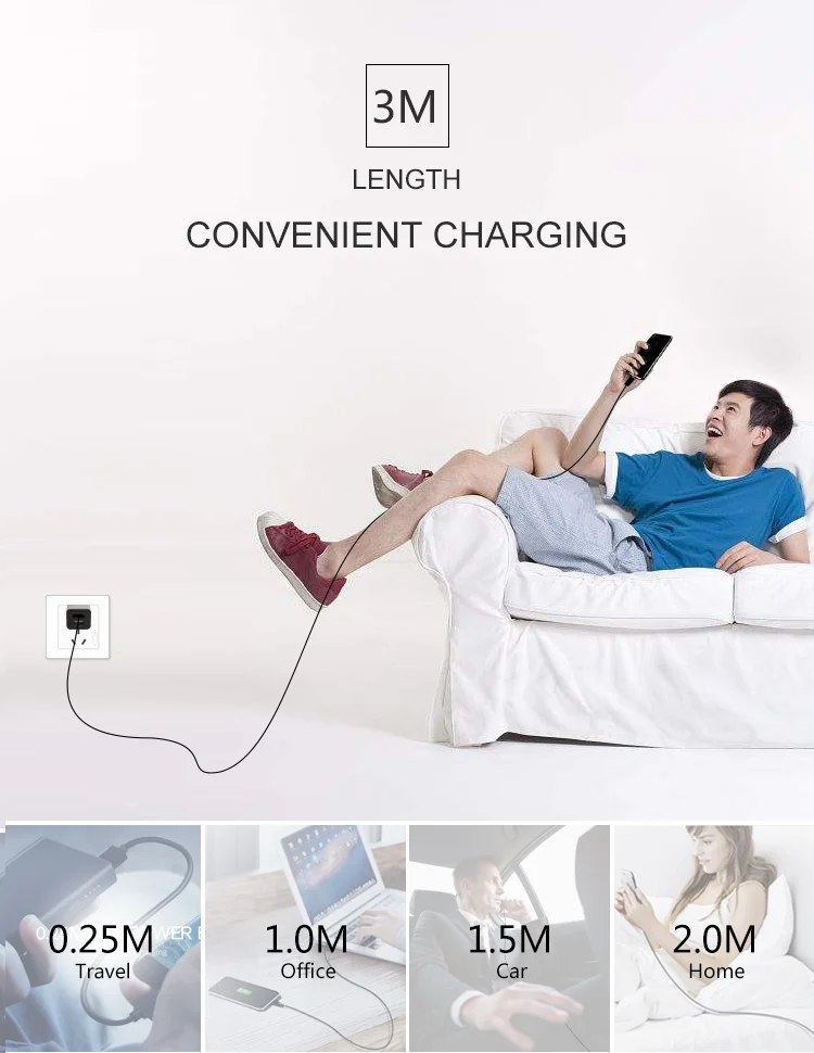 
Aluminum Data Nylon 1ft 3ft 6ft 10ft Bulk Braided Customize Logo Data Micro Usb Cable Charger V8 