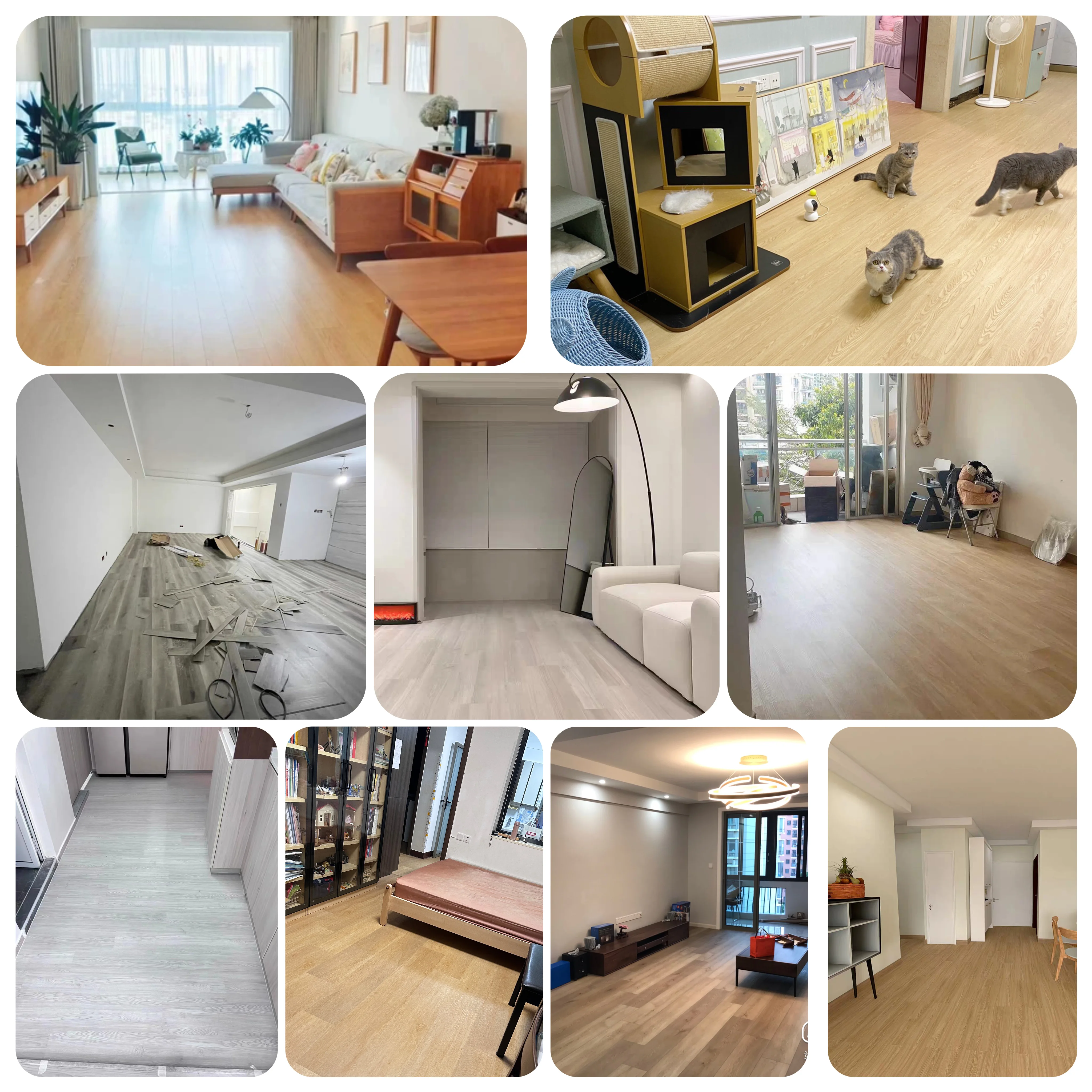 4mm 5mm 6mm fireproof rigid core pvc tiles parquet pvc vinyl spc click lock flooring