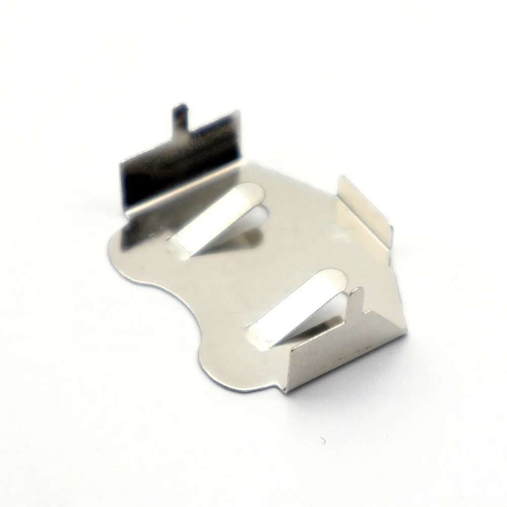 CR2450 battery holder phosphor bronze metal