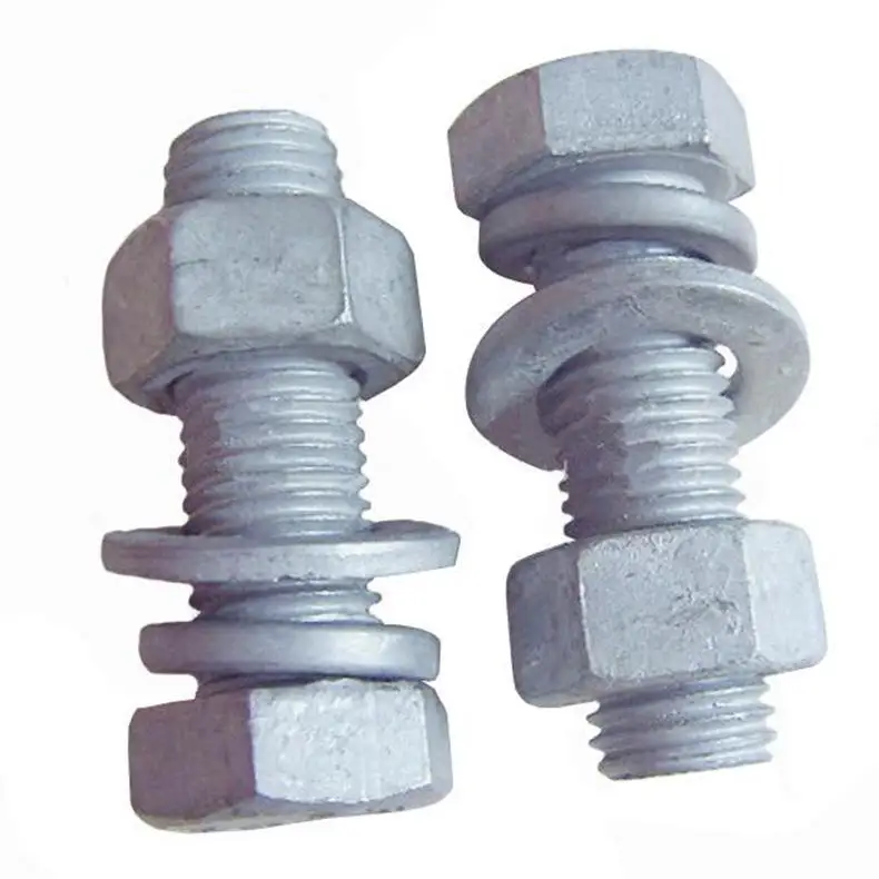 High Quality 8.8 Grade M6-M36 M10 DIN933 934 Hex Bolts and Nuts with washers