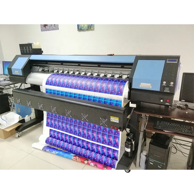 1.6m digital eco solvent printer DX5/DX7/XP600 print head canvas wallpaper inkjet plotter from guangzhou