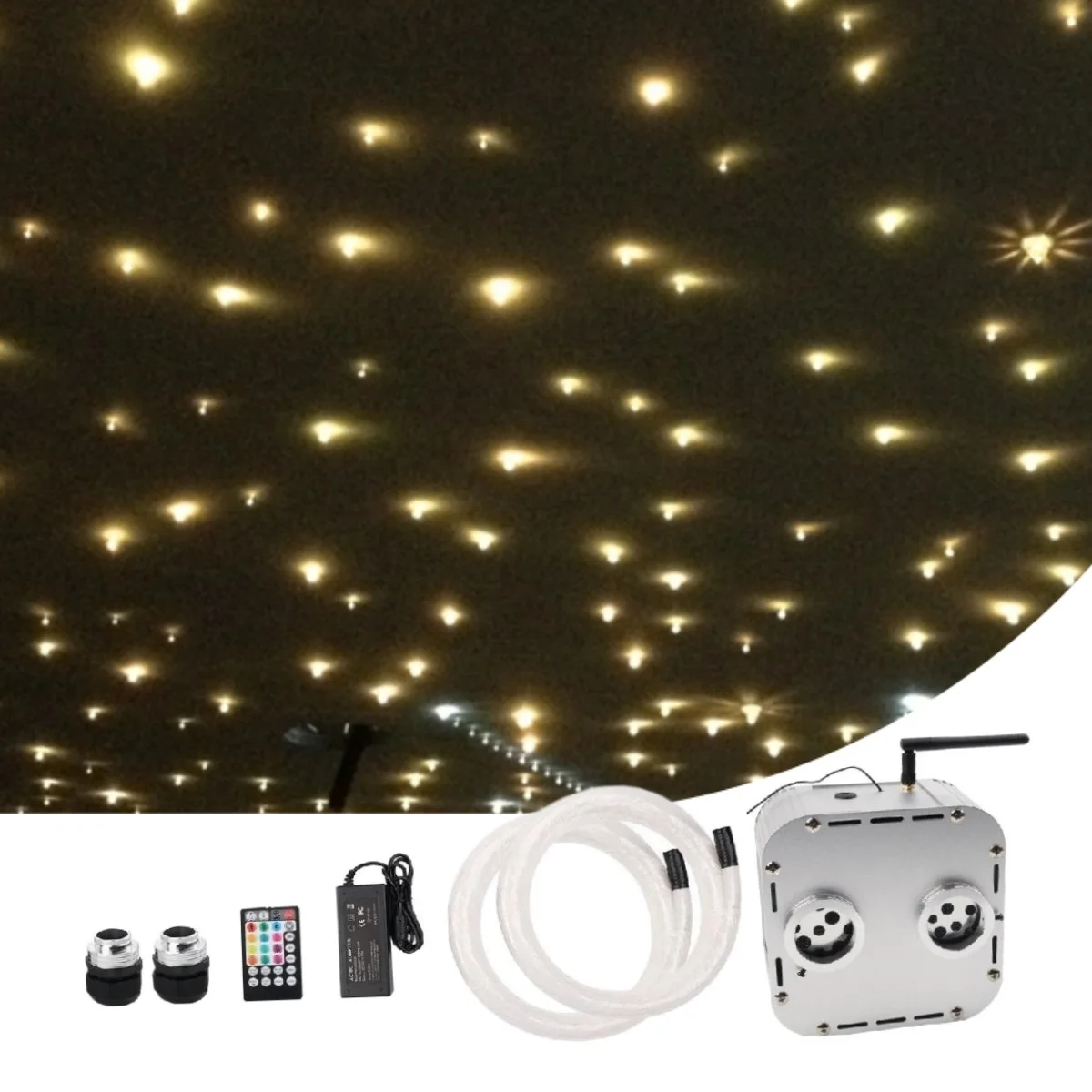 Indoor LED Star Light Ceiling Fiber Optic Stars RGB Color Crystal Falling Stars Room Customizable Product Dimension