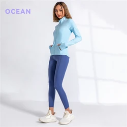 Ready To Ship Amazon Hot Sale  Lightweight Full Zip Active Sports Yoga Jackets for Women Running Track Jackets