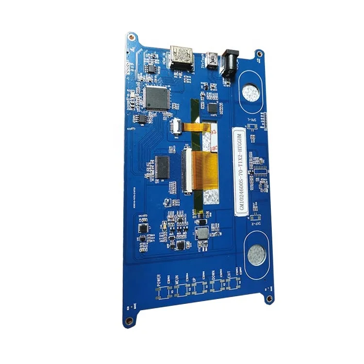 7 inch tft lcd display 1024*600 Resolution CTP I2C USB interface LCD + CTP + HD-MI board with touch module