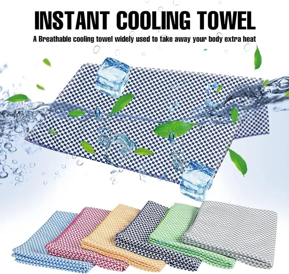 High Quality Microfiber Sports Towel Ice Cool Refreshing Printed Sublimation Disposable Fitness Roll Made From Polyester Fiber