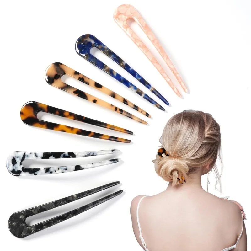 PDANY High Quality Factory Wholesale New Design Women Hair Accessories Acetate Chopstick Retro Hair Stick Hair Forks Custom