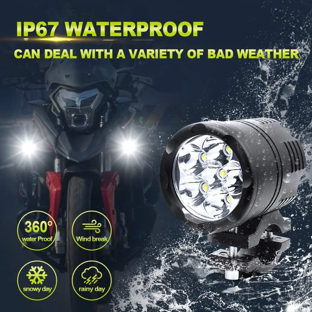 Motorcycle LED Headlight Spotlight for  R1200GS  F800GS F650 K1200S LED Auxiliary  LED   Lamp 12V