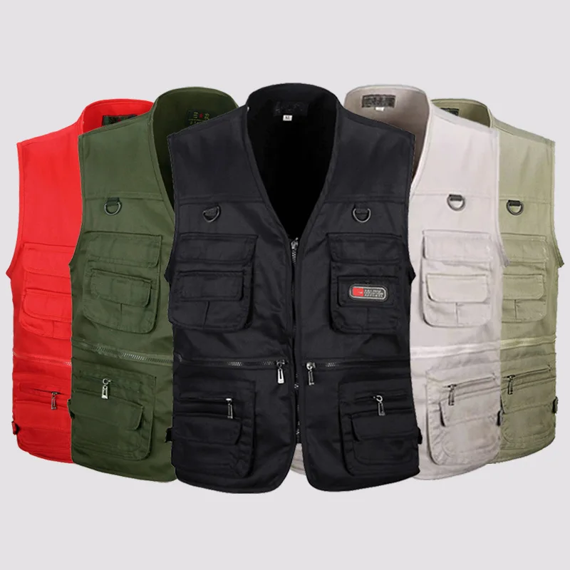 New design summer outdoor cheap 5xl gear fishing vest custom color reporter vest with multi pockets