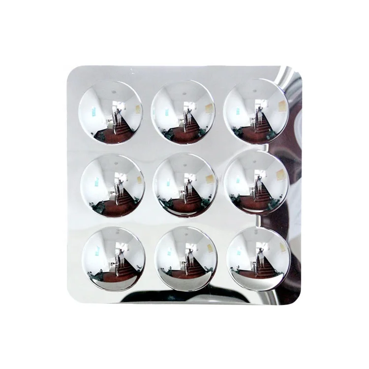 78*78 CM and Customizable  Size 2 mm Thickness Acrylic Plastic Nine-hole  Decorative Convex Mirror