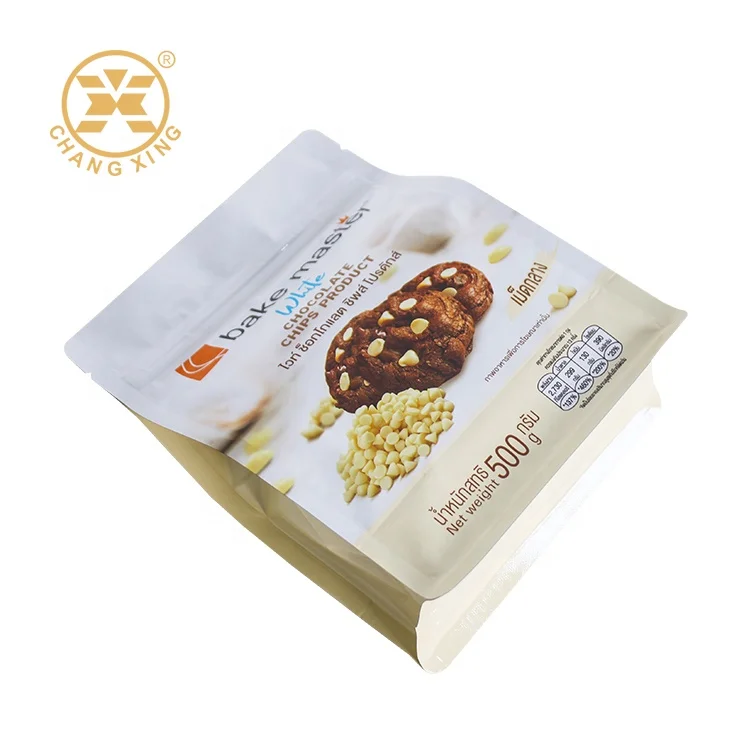 Laminated Custom plastic bags puffs food popcorn potato chips cookie packaging bag for Snack