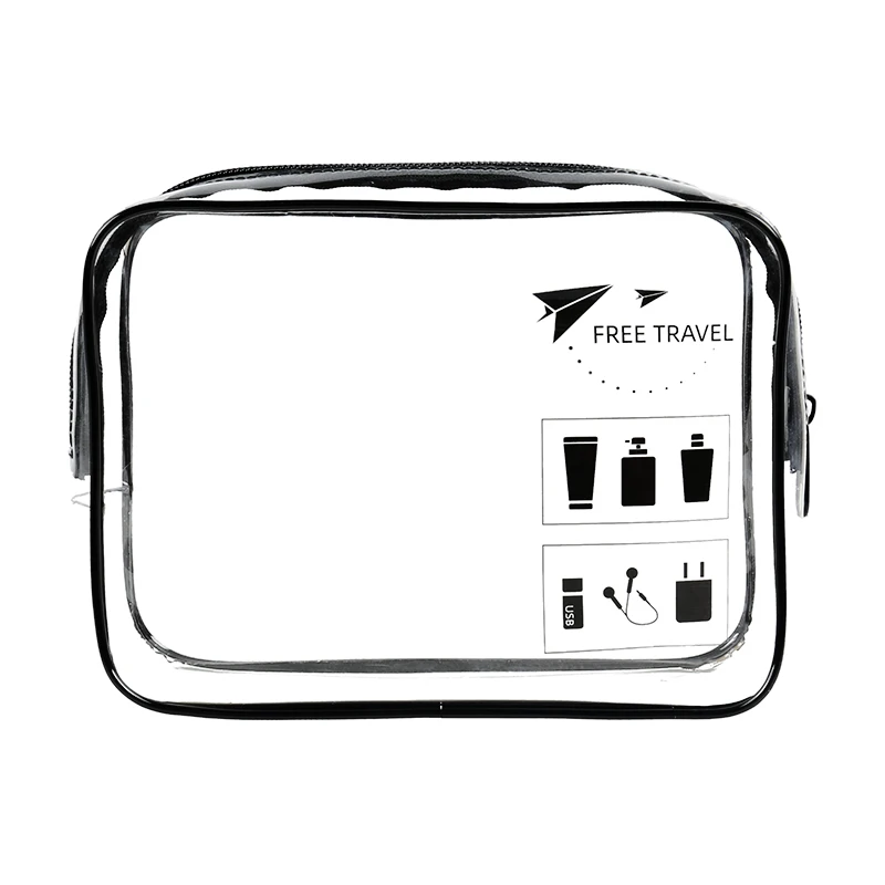 factory wholesale waterproof clear makeup bag travel cosmetic bag organizer with custom logo