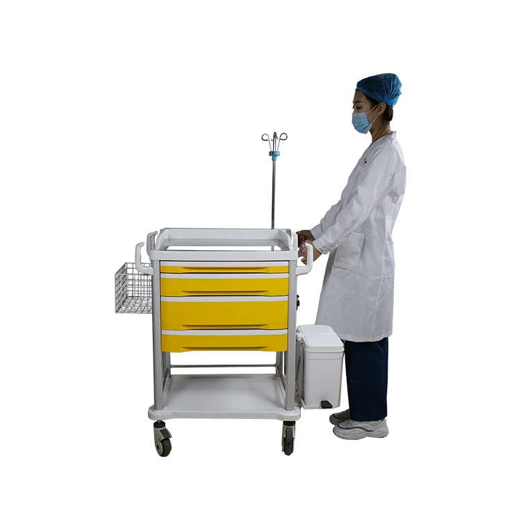Stable Quality Medicine Trolley Manufacturers China Wholesale Emergency Medical Cart medical equipment hospital