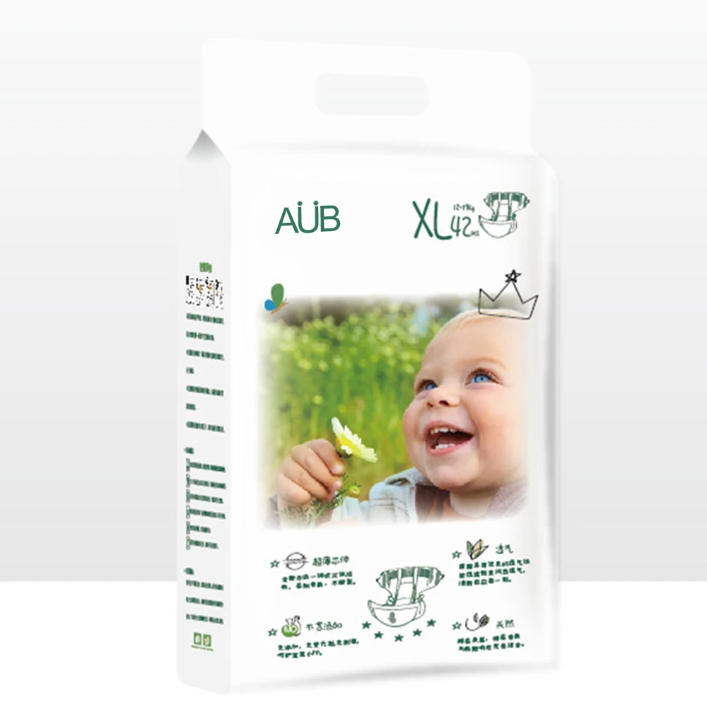 Wholesale AUB Private Label Cheap Super Absorbent Baby Diapers Manufacturers China