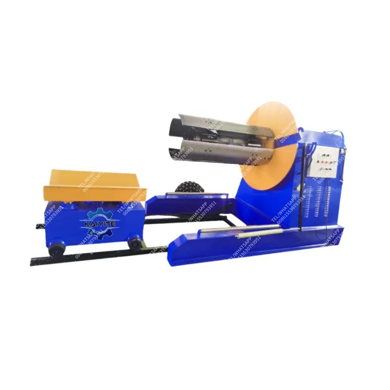 2023 factory direct commercial hydraulic decoiler recoiler uncoiler machine with small car in China