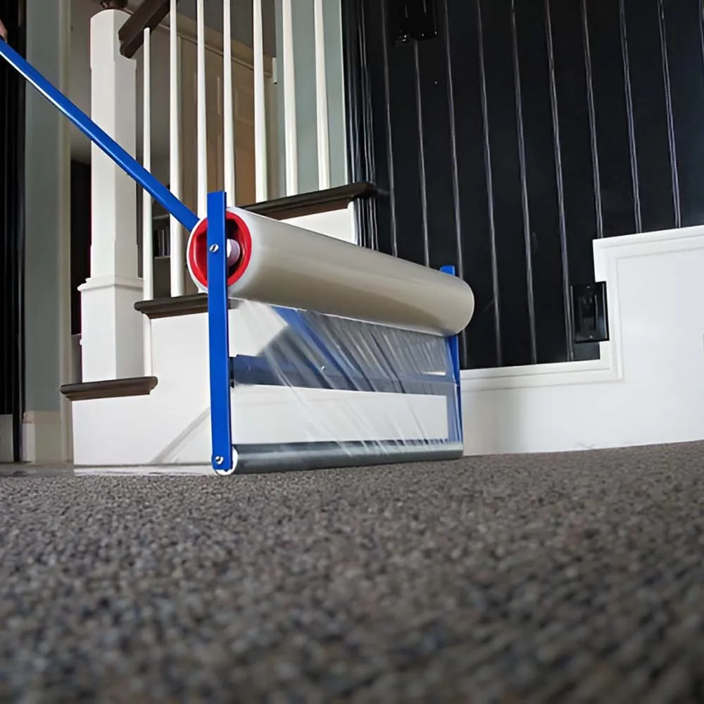 Floor protection clear plastic protector PE adhesive carpet shields protective film