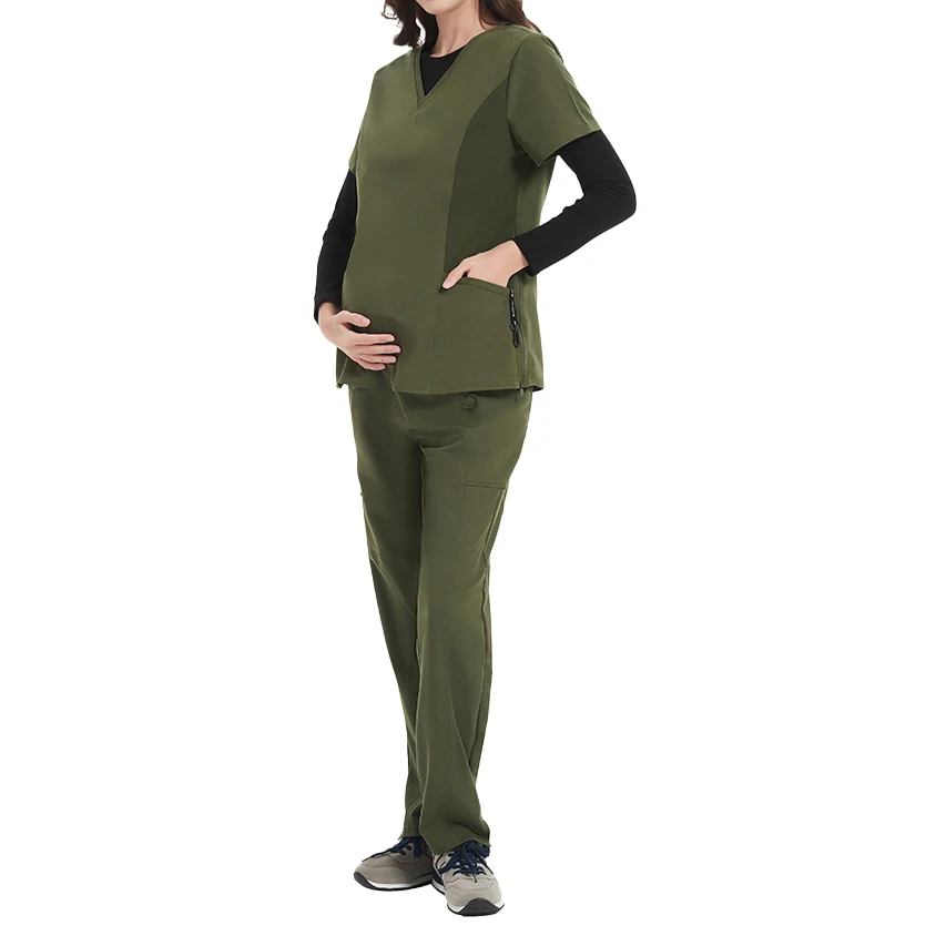 New Products Pregnant fashionable stretch doctor women nursing scrubs sets medical hospital uniforms set