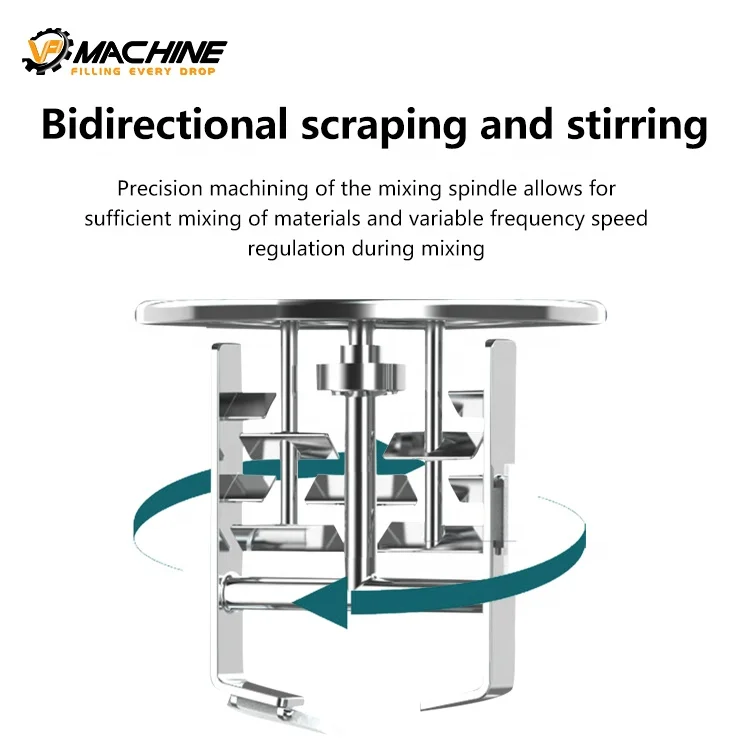 VP cosmetic mixer vacuum homogenizer emulsifier for cosmetic cream lotion mayonnaise honey