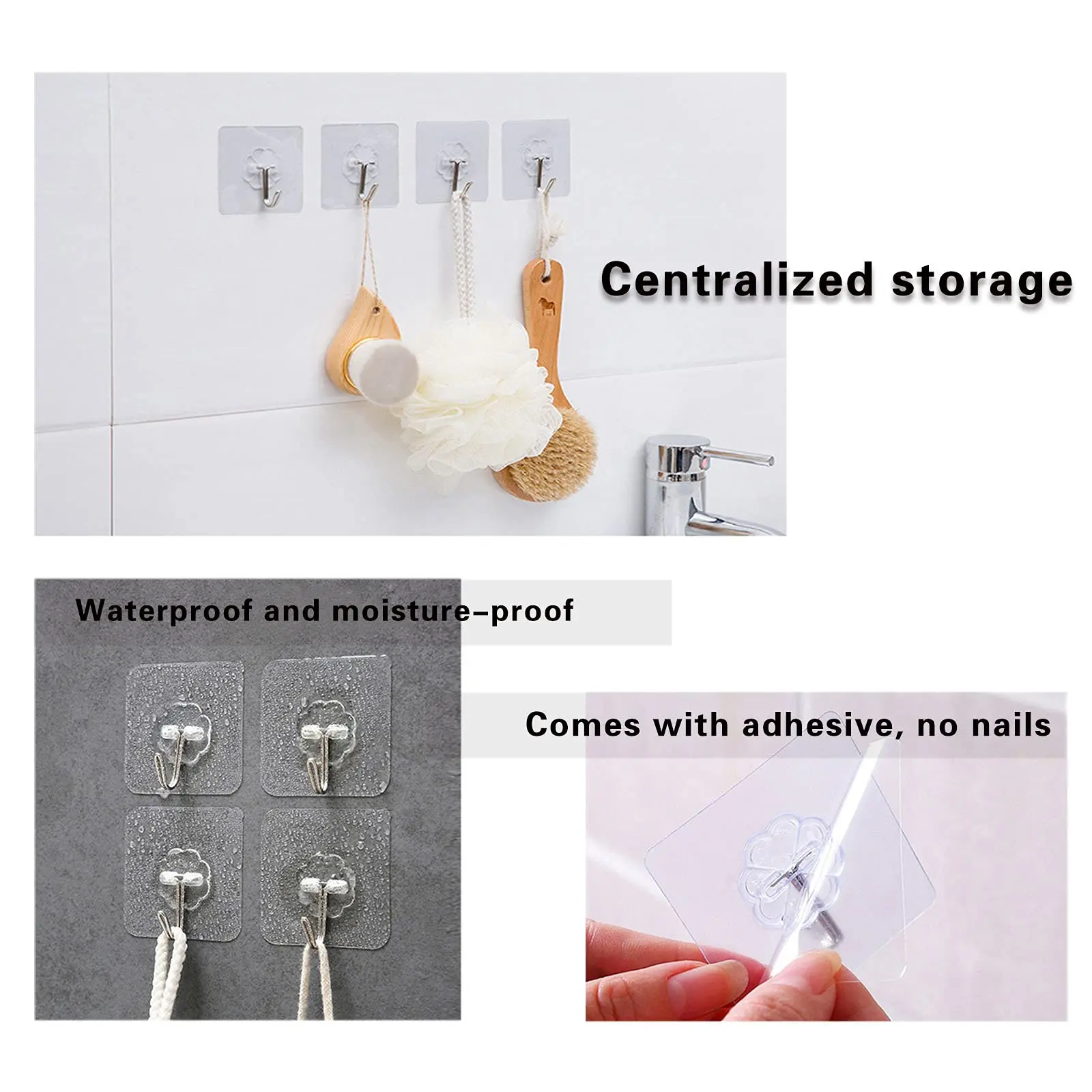 Wholesale Strong Adhesive Door Wall Hanger Hooks Suction Heavy Load Wall Storage Sucker Kitchen Bathroom Transparent Wall Hook