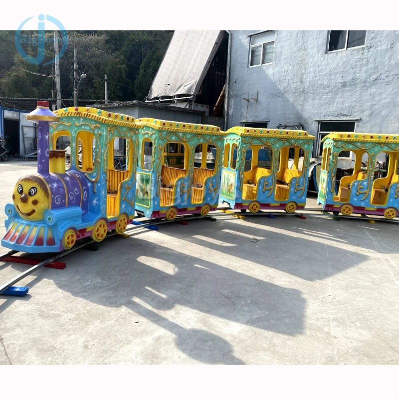 Cheap theme amusement park rides Sightseeing electric Track Tourist Train Happy Thomas Train for sale