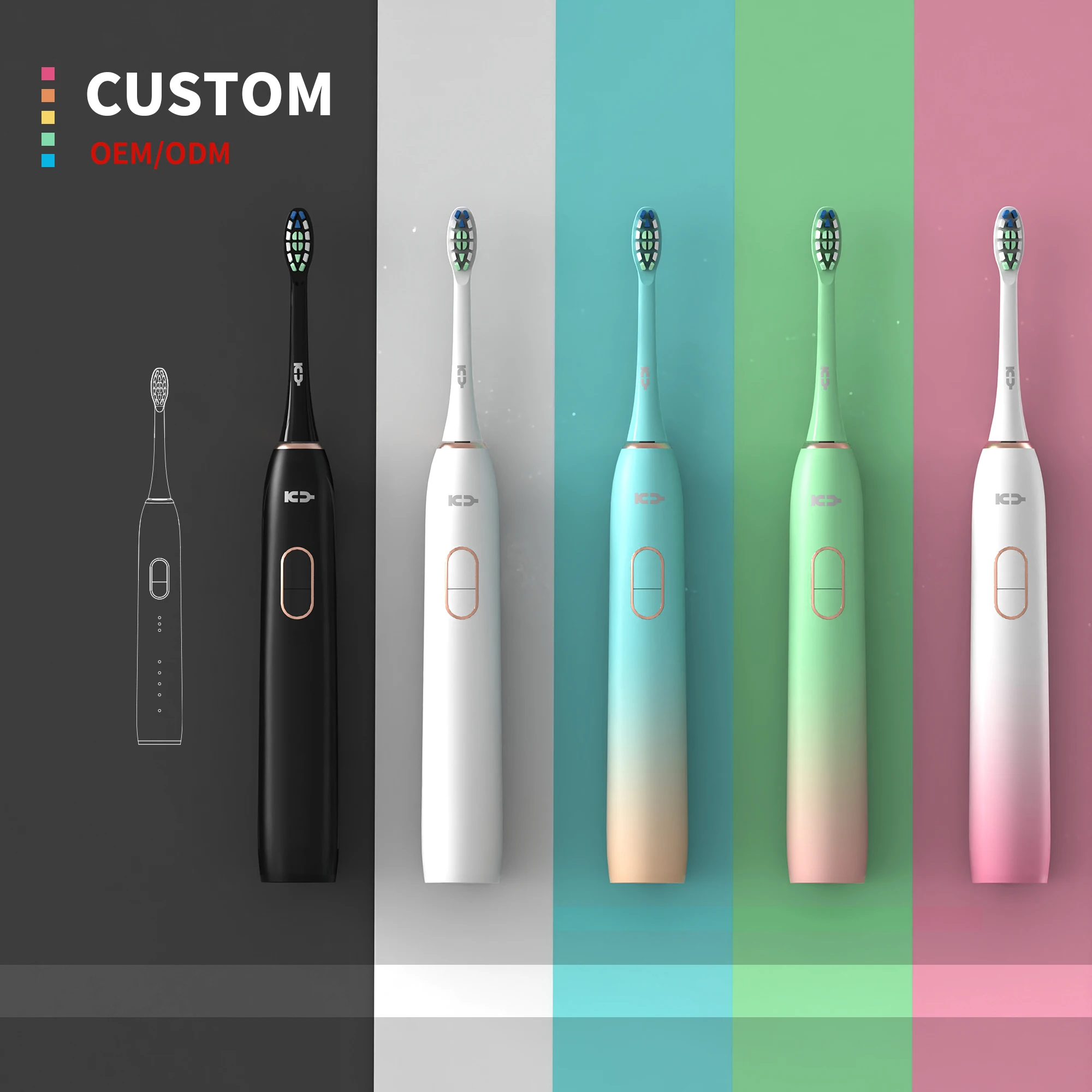 KANGYU electric teeth cleaner whitening sonic electric toothbrush self cleaning sonic