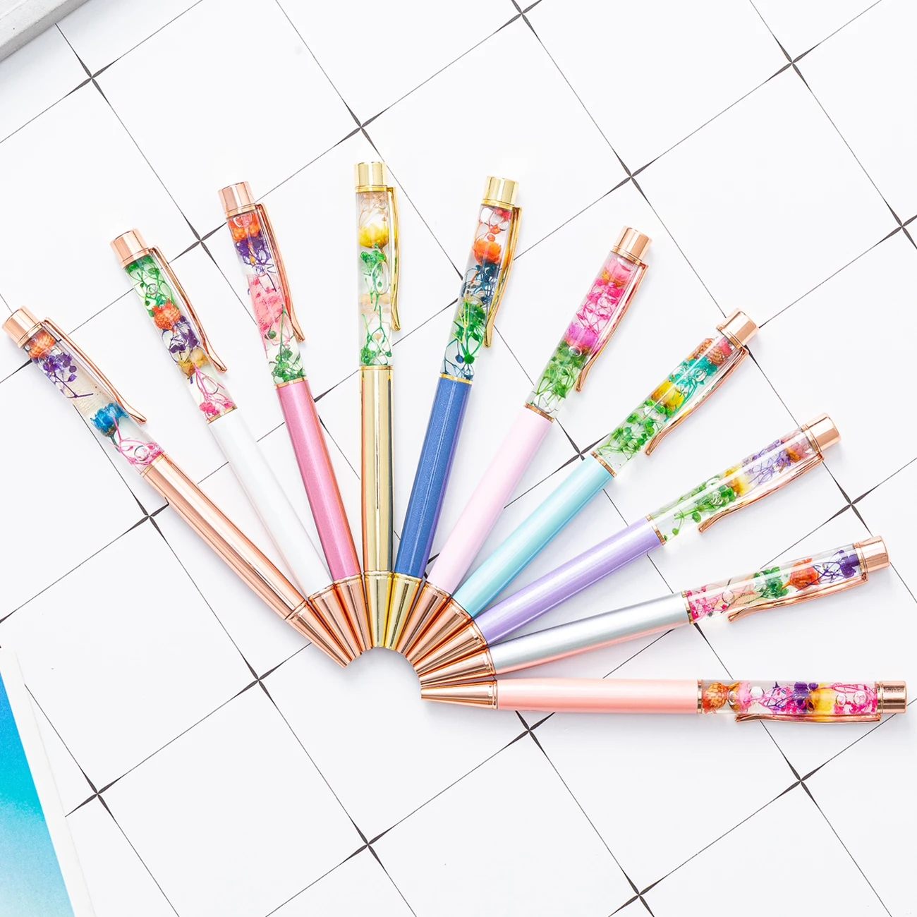 Factory direct sales immortal flower series handmade DIY pen metal pen wholesale advertising ballpoint pen for promotion