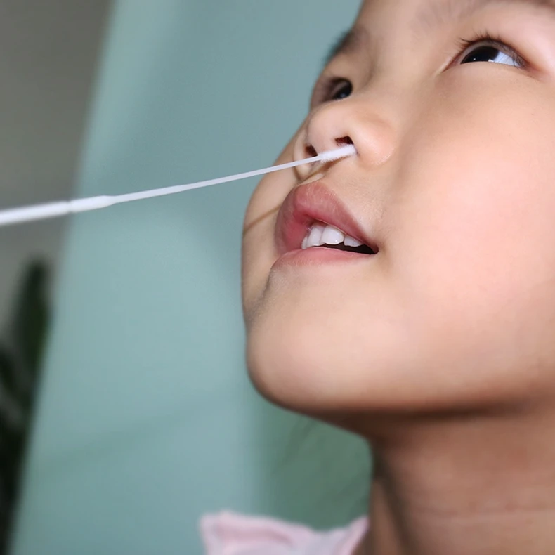 Disposable throat nasopharyngeal oropharyngeal swabs