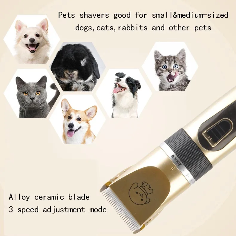 Professional Grooming Kit Upgraded Blades Dogs Cleaning Trimmer Machine Electrical Cats Hair Clipper Razor Pet Hair Cutter