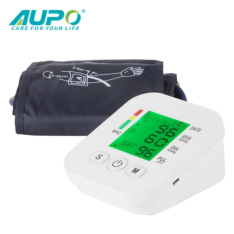 AUPO full automatic digital blood pressure monitor sphygmomanometer blood pressure meter a arm blood pressure monitor