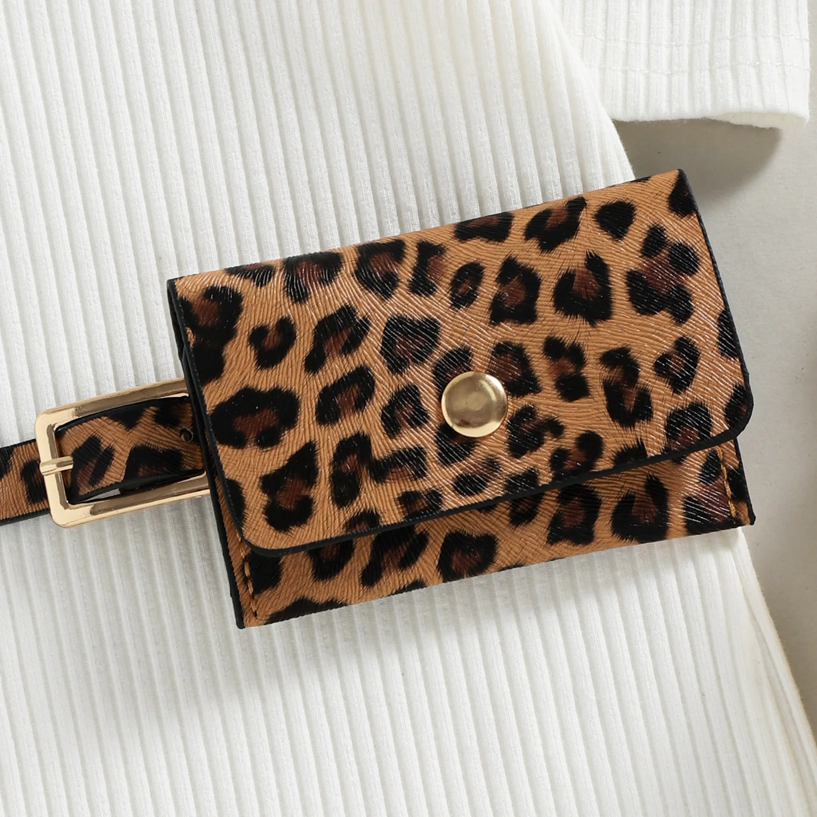 2022 Summer New Toddler Girls T shirt  Dresses 2-6 Years Old Baby Girls Puff Sleeve Dress Leopard Print Waist Bag Dress